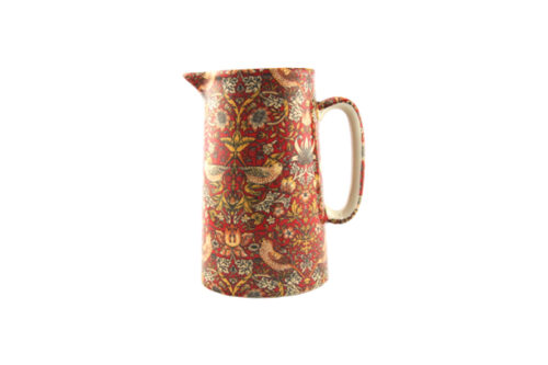 William Morris Red strawberry thief large jug by the Abbeydale Collection 